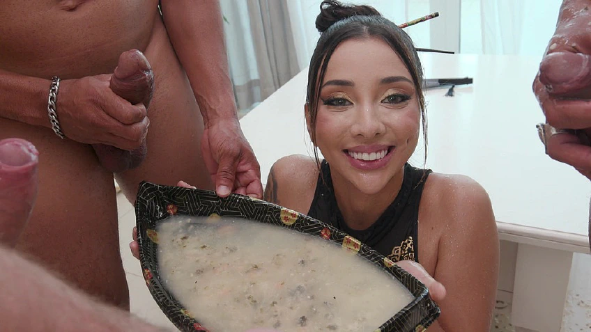 P-Sluts Vol.51 Sexy Geisha Vitoria Beatriz Plays With Speculum And Sushi Inside Her Asshole Then Enjoys Some DAP 0% Pussy With 3 Big Cocks,Puk3 ,Footjob And Lots Of Piss Drinking
